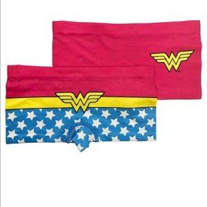 DC Comics Girls Big Licensed Seamless 2PK Wonder Woman boy Short Panties Small 6